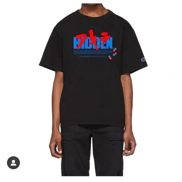 Champion x Hidden NY x Brainchild T-Shirt in Black - Picture 2 of 4